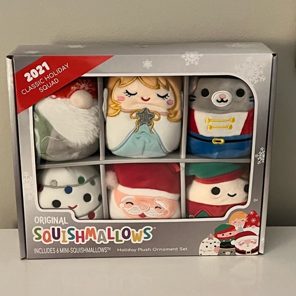 Squishmallows Other - Squishmallows 6 classic holiday plush ornament set